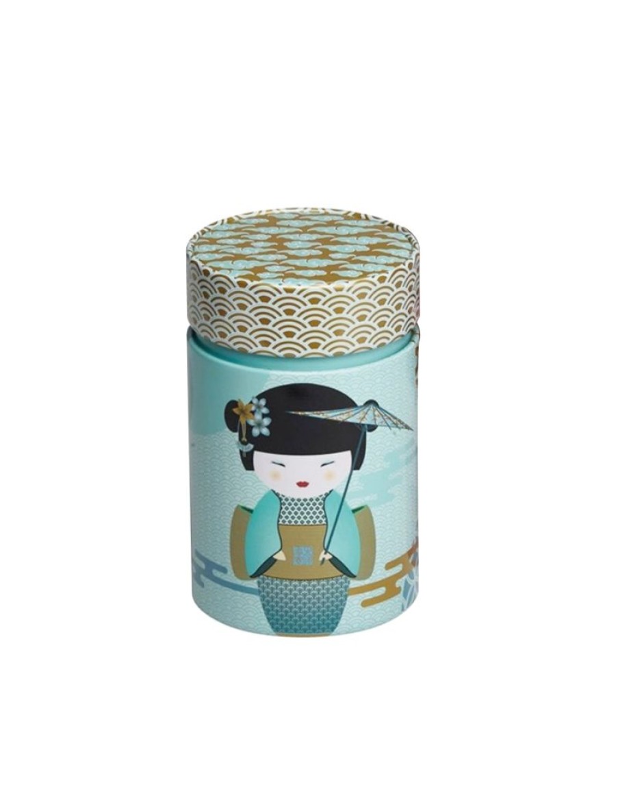 Click Cafe Barattoli Da Te E Caffe | Barattolo Da Te' Little Geisha Blu Con Doppia Chiusura 150Gr