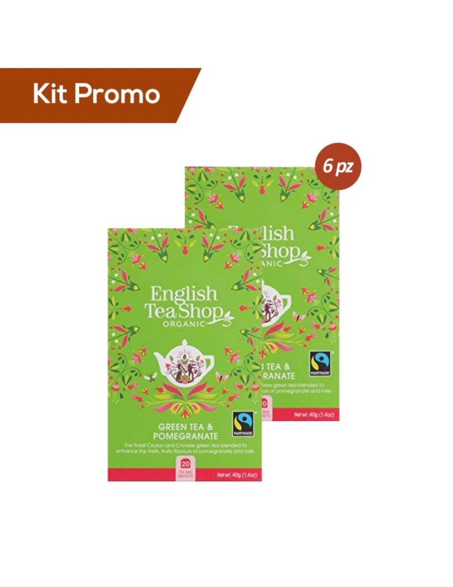 Click Cafe English Tea Shop E Terre Doc | Kit 6 Pacchi Di English Tea Shop, Te Verde E Melagrana Bio