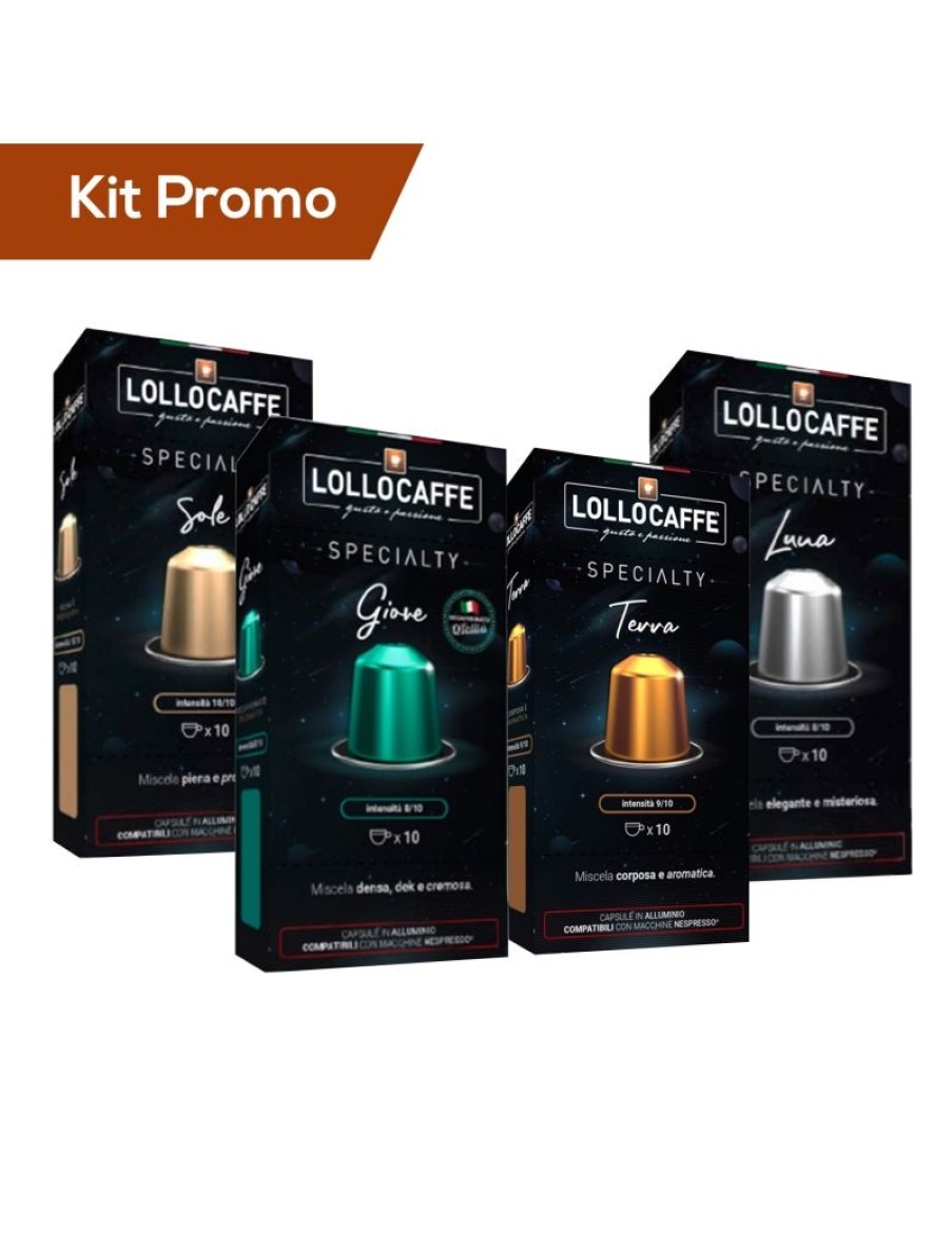 Click Cafe Capsule Compatibili Nespresso | Box 40 Capsule Miste In Alluminio, Lollo Specialty