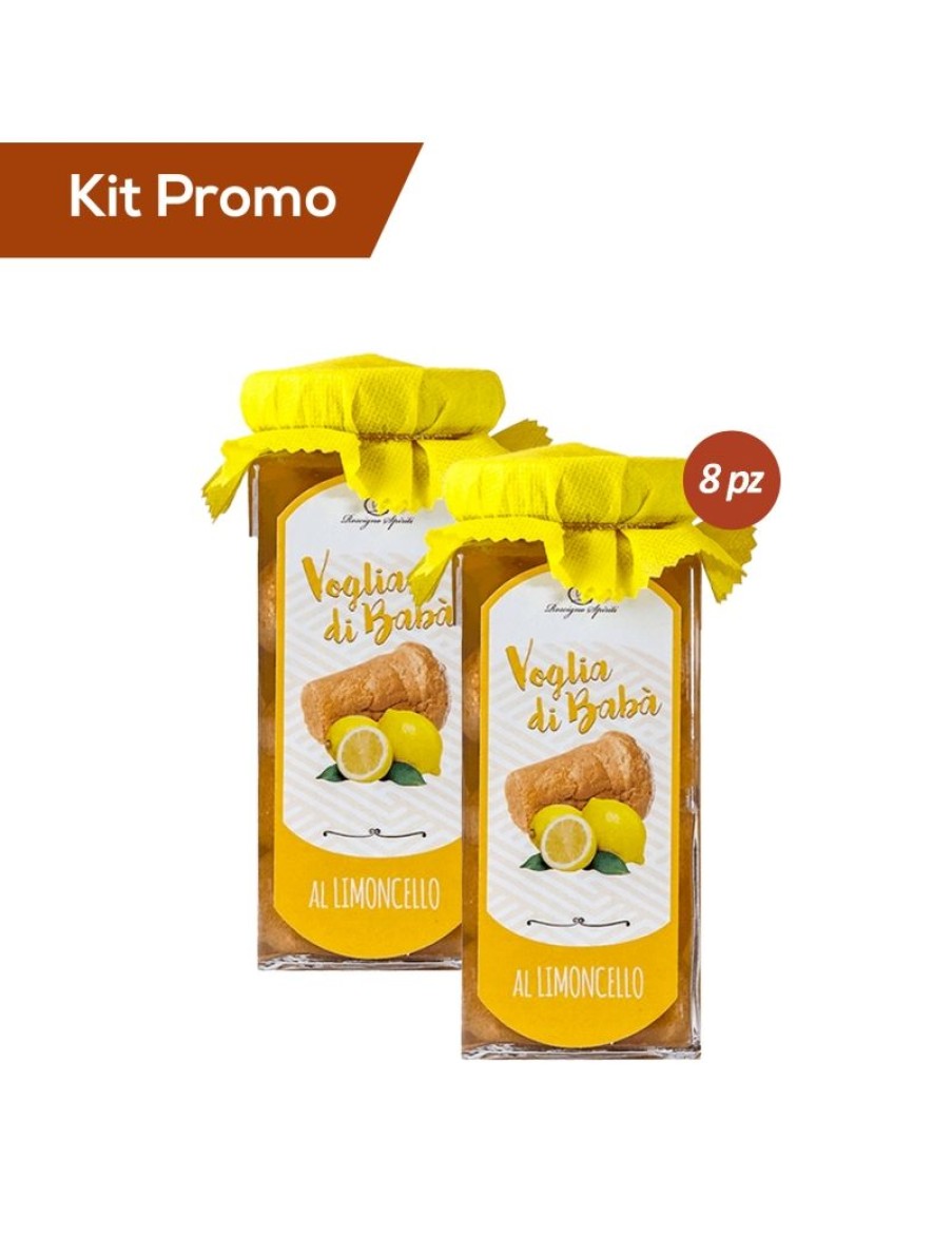 Click Cafe Liquori Artigianali | Kit 8 Vasetti Di Baba Napoletani Imbevuti Nel Limoncello