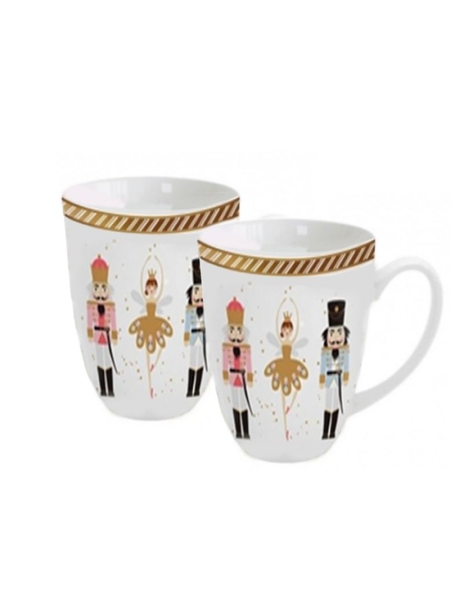 Click Cafe Tazzine Da Caffe E Tazze Mug | Coppia Mugs Chistmas Collection Nutcrackers & Ballerina 380 Ml