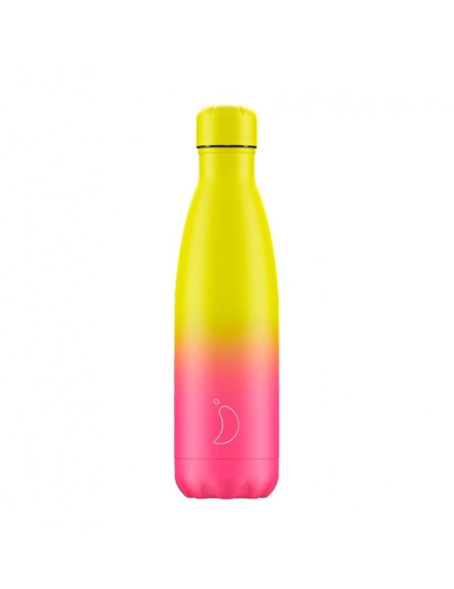 Click Cafe Borracce&Tazze Termiche E Accessori | Chilly'S Bottle Bottiglia Sfumata Giallo/Rosa 500 Ml