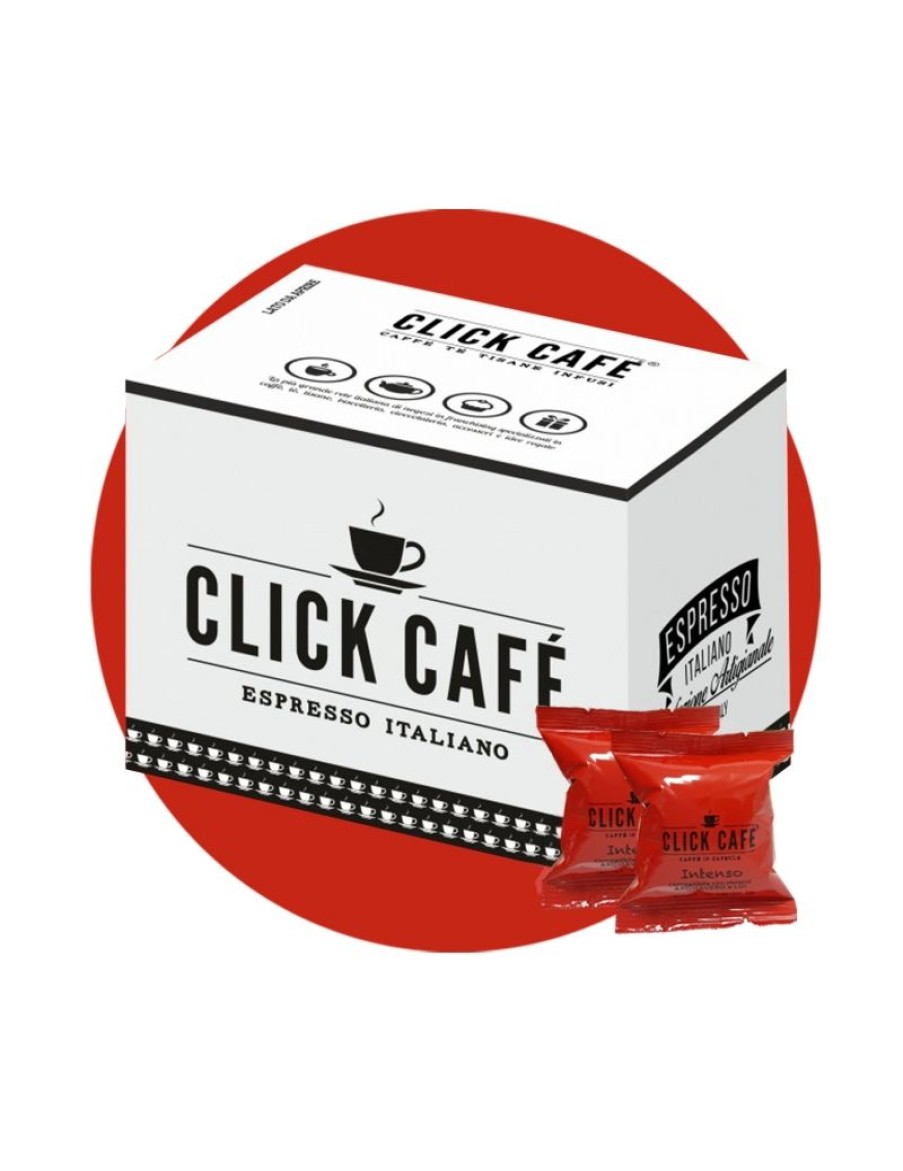 Click Cafe Capsule Compatibili Fior Fiore* Lui Martello | 100 Capsule Intenso Aroma Vero - Lui Click Cafe'