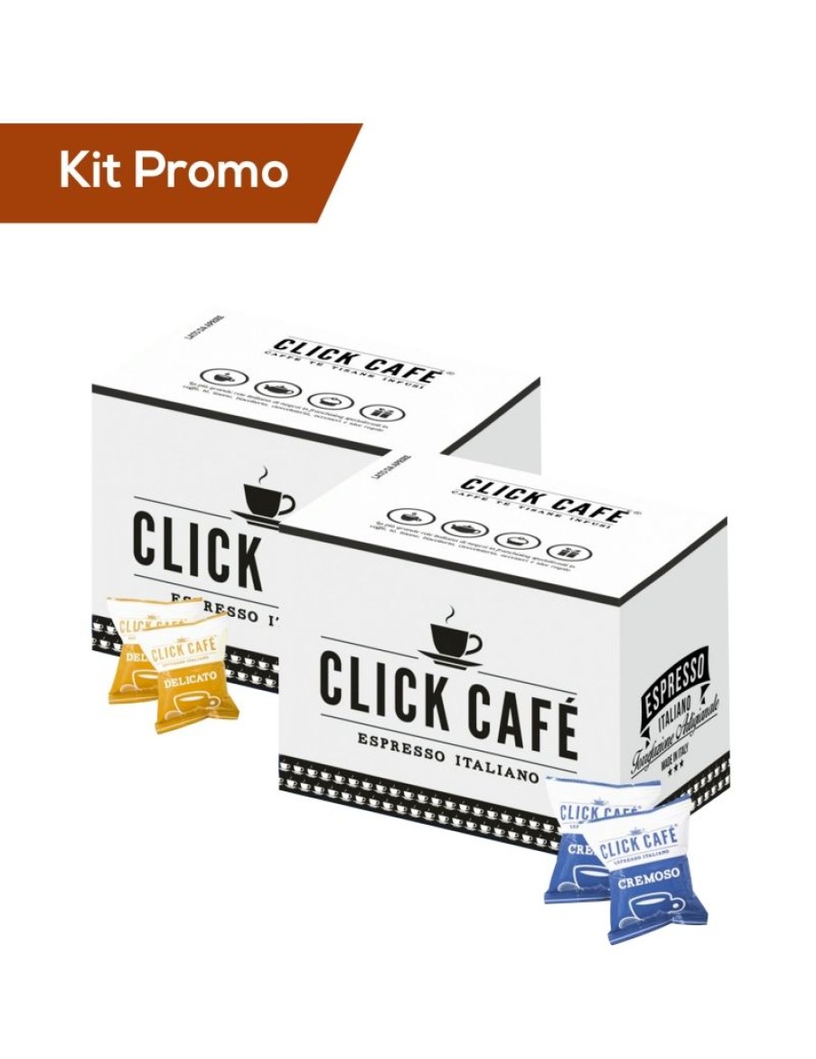 Click Cafe Capsule Compatibili Espresso Point | Kit 200 Capsule Di Caffe Cremoso & Delicato, Compatibile Espresso Point