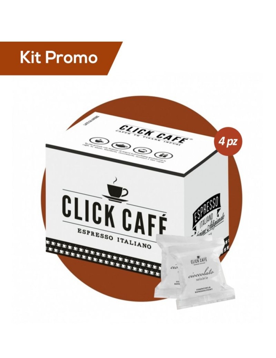 Click Cafe Capsule Compatibili Essse Caffe | Box 200 Capsule Al Cioccolato Espresso Point - Essse