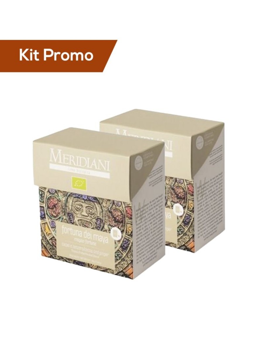 Click Cafe Te E Tisane Meridiani | Box 2 Astucci Maya Fave Di Cacao E Zenzero