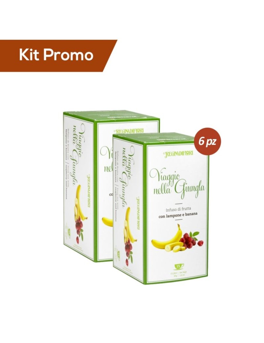 Click Cafe Te E Tisane Regina Di Fiori E Mlesna | Kit 6 Box Infuso Lampone E Banana, Regina Di Fiori