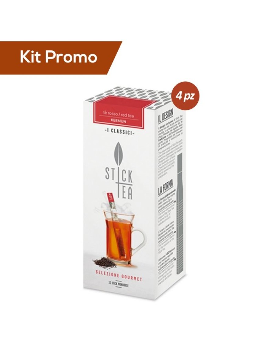 Click Cafe Stick Tea Selezione Gourmet | Box 4 Astucci Sticktea Te Rosso Keemun