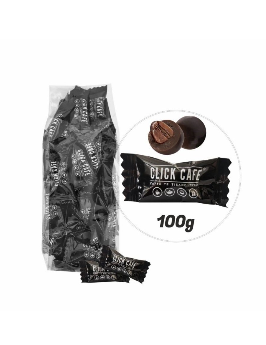 Click Cafe Cioccolato Artigianale | Chicco Di Caffe Ricoperto Di Cioccolato Fondente