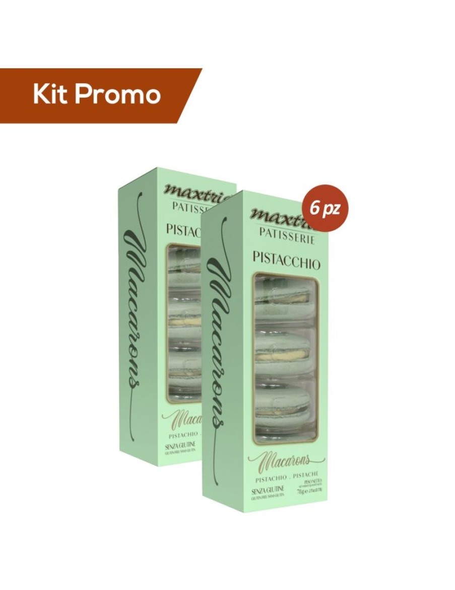 Click Cafe Confetti Maxtris | Kit 6 Pacchi Macarons Maxtris Al Pistacchio