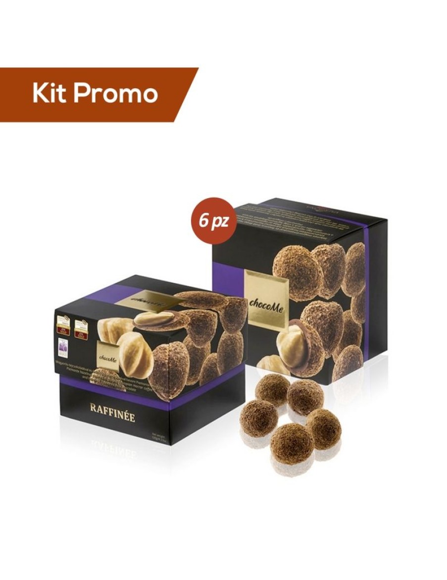 Click Cafe Cioccolato Artigianale | Kit 6 Box Di Nocciole Del Piemonte Ricoperte Di Cioccolato E Caffe