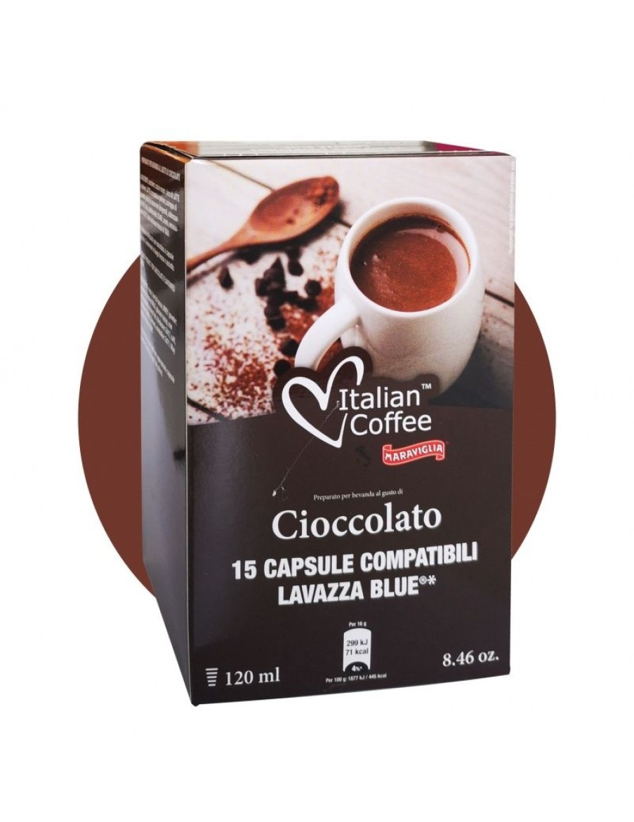 Click Cafe Capsule Compatibili Lavazza* Blue | 15 Capsule Cioccolato Compatibili Lavazza Blue