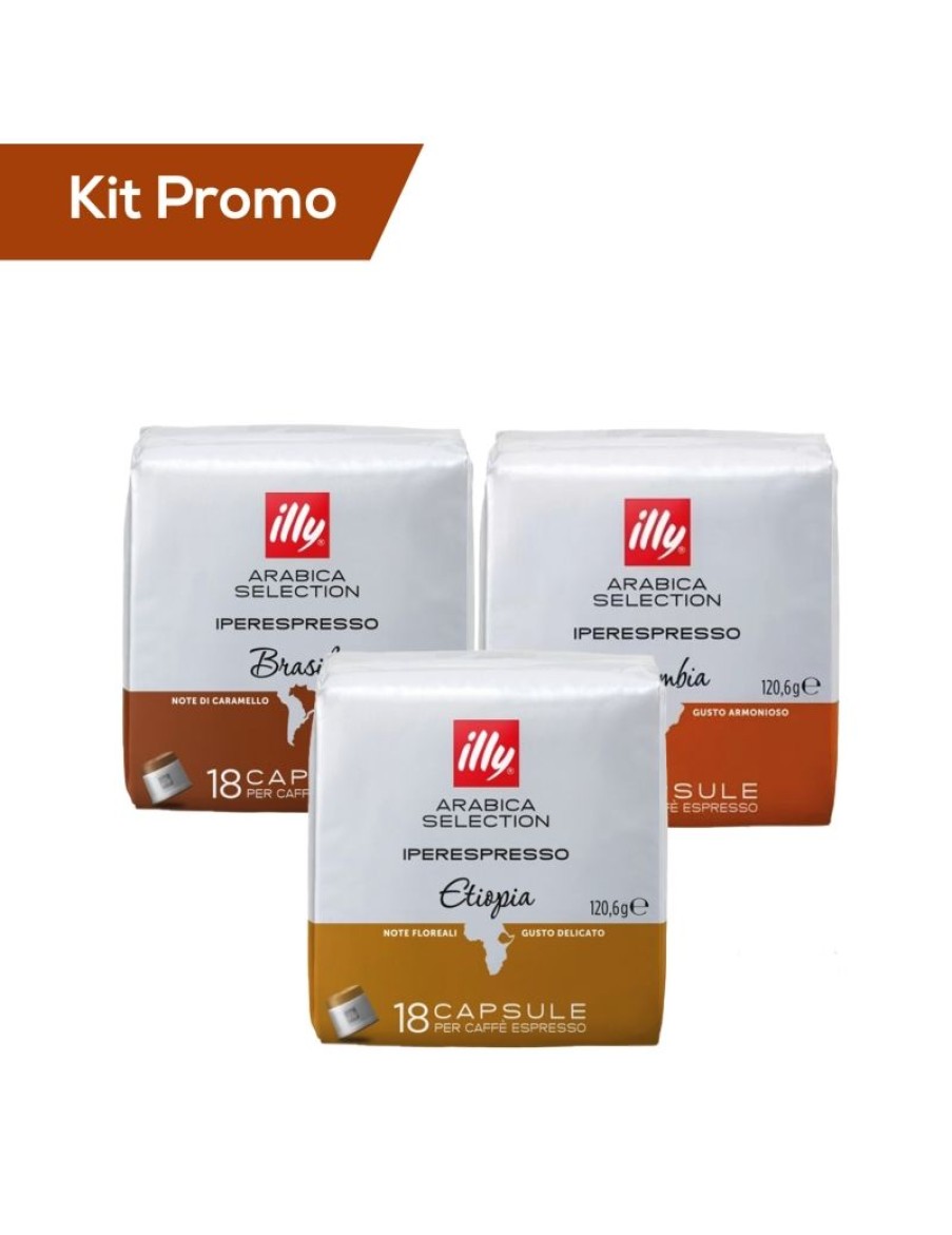 Click Cafe Illy Iperespresso | Box 54 Capsule Illy Arabica Selection Brasile, Ethiopia, Colombia