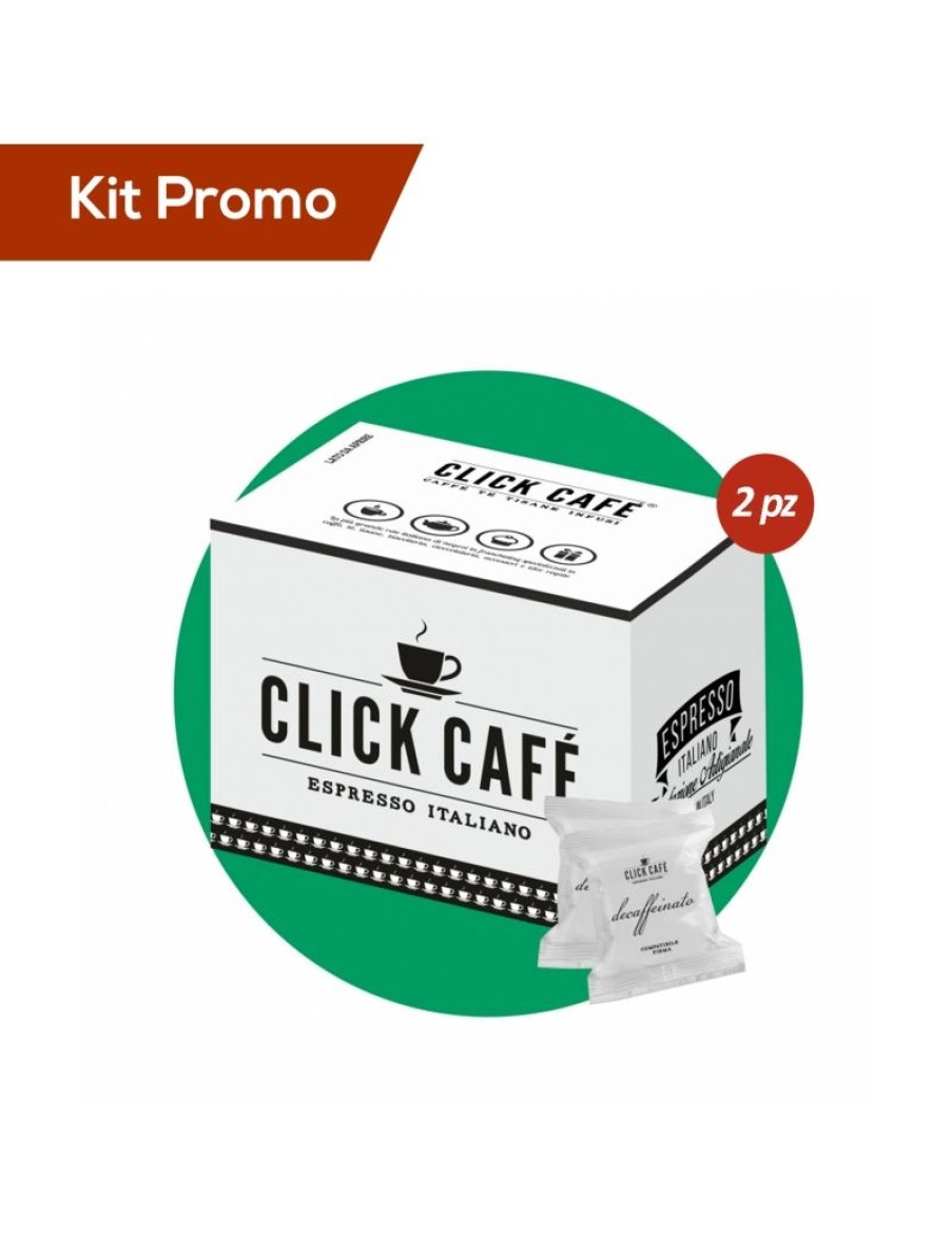 Click Cafe Capsule Compatibili Lavazza Firma | Box 160 Capsule Click Cafe Miscela Decaffeinato, Compatibili Lavazza Firma