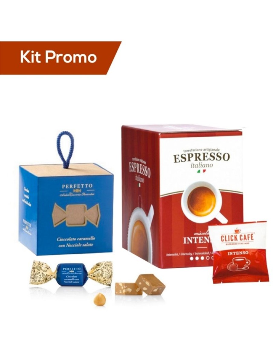 Click Cafe Cialde Caffe | Kit 30 Cialde Di Caffe Intenso Con Cioccolatini Al Caramello Con Nocciole