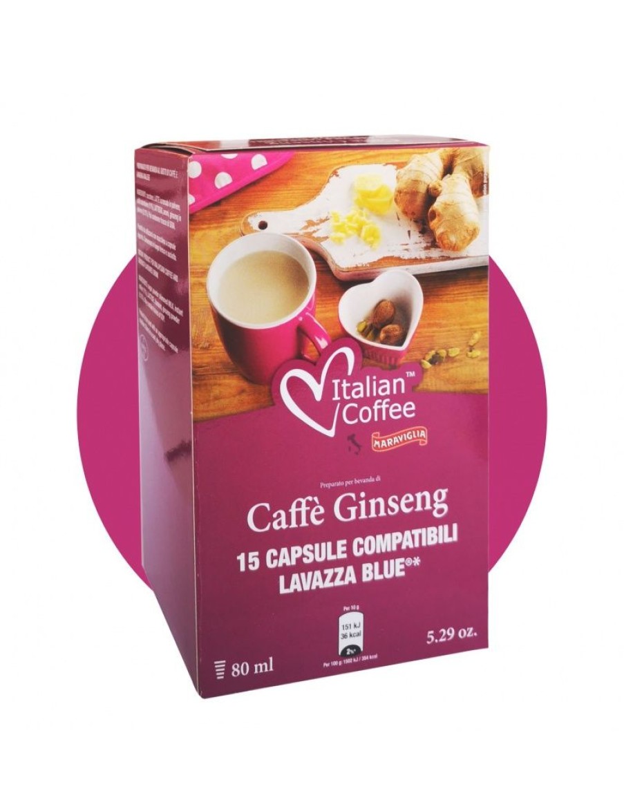 Click Cafe Capsule Compatibili Lavazza* Blue | 15 Capsule Caffe Al Ginseng Lavazza Blue