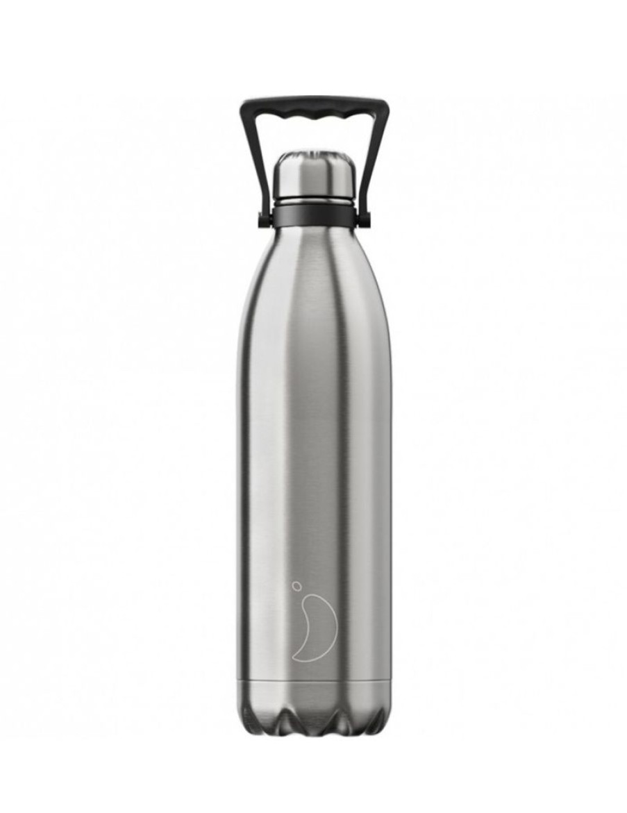 Click Cafe Borracce&Tazze Termiche E Accessori | Chilly'S Bottle Bottiglia Silver 1.8L