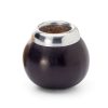 Click Cafe Erba Mate E Accessori | Calabash 7 Cm Nero Con Bordo In Metallo