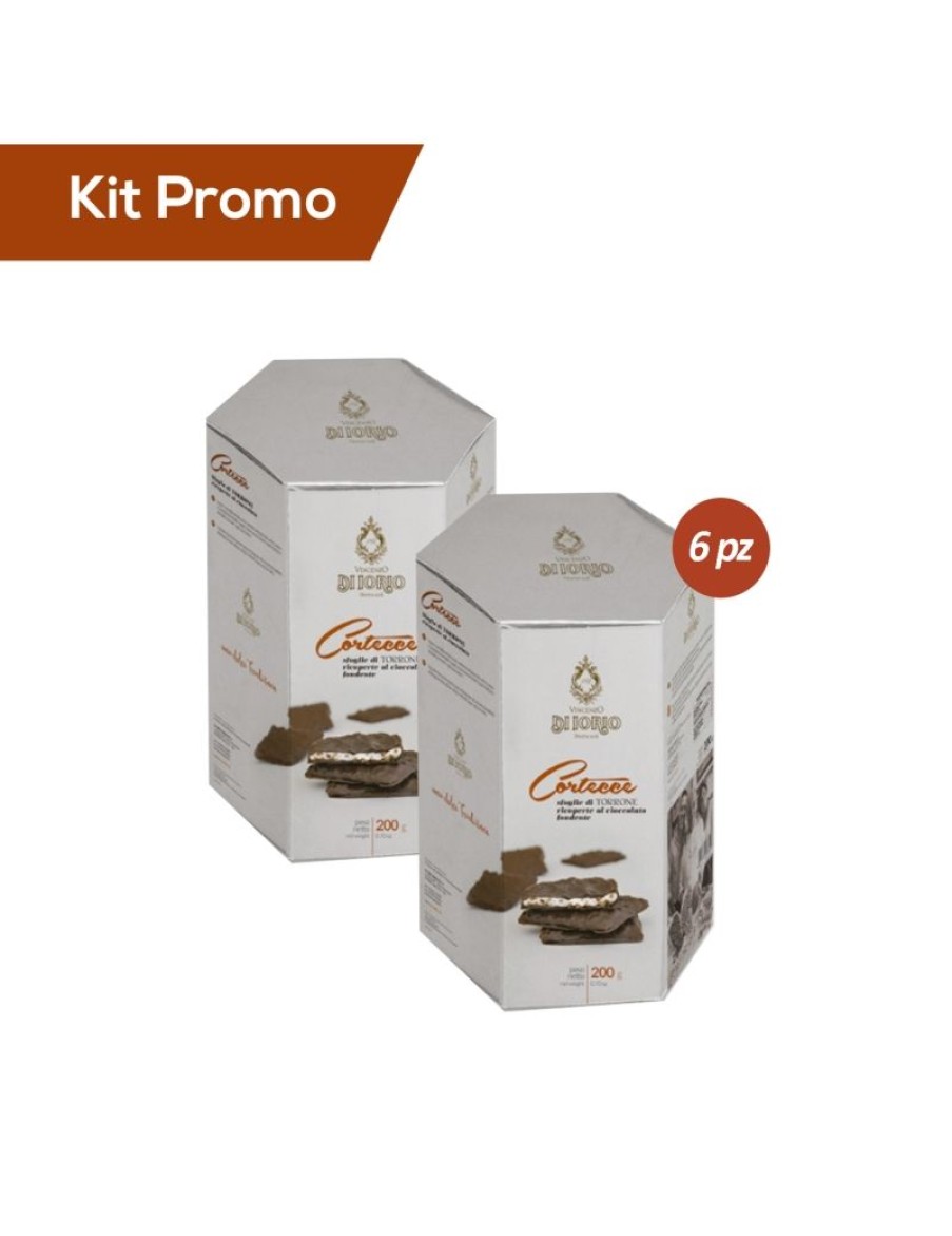 Click Cafe Cioccolato Artigianale | Kit 6 Astucci Di Cortecce Ricoperte Di Cioccolato Fondente