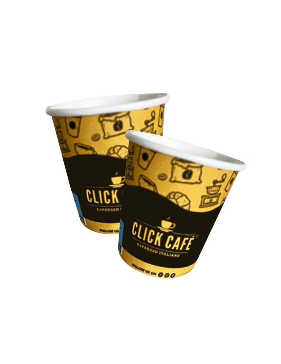 Click Cafe Accessori Da Te E Caffe | 50 Bicchierini Da Caffe' Di Carta Click Cafe' 75Ml