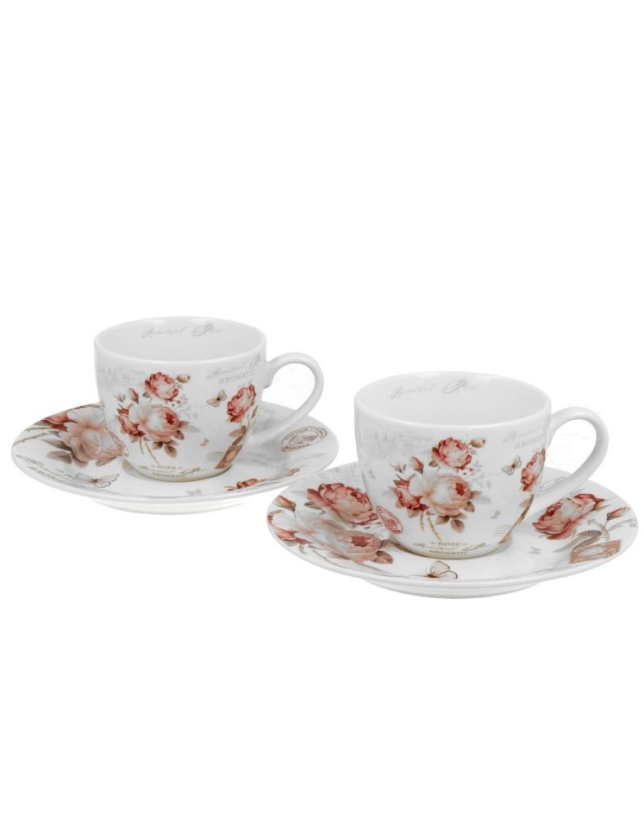 Click Cafe Tazzine Da Caffe E Tazze Mug | Set 2 Tazzine Caffe Con Piattino Secession In Confezione Regalo