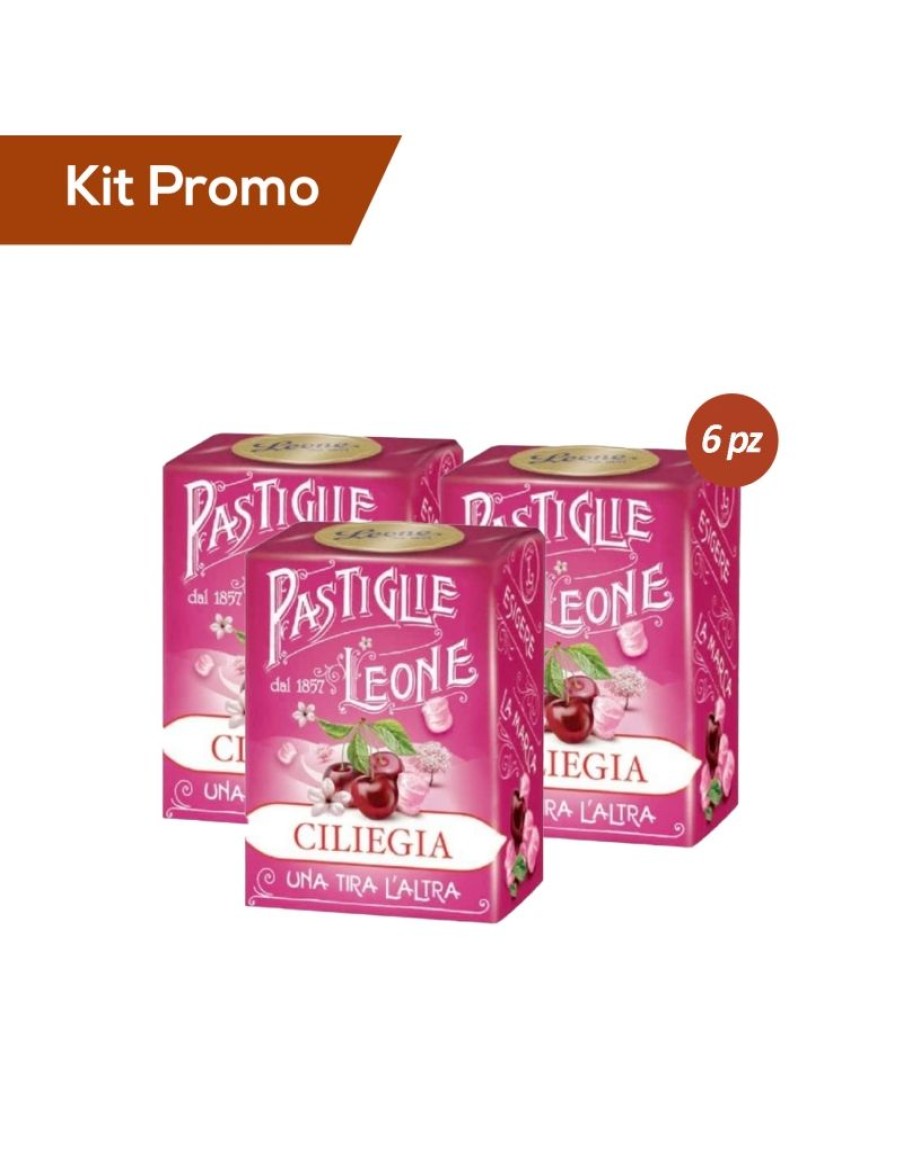 Click Cafe Caramelle Mentine E Liquirizie | Box 6 Scatoline Pastiglie Leone Alla Ciliegia