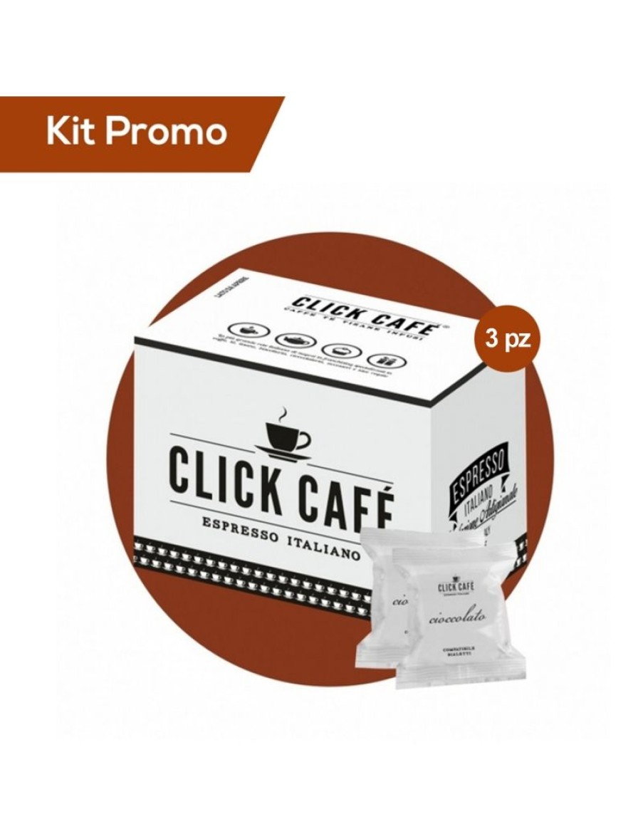 Click Cafe Capsule Compatibili Uno System | Box 150 Capsule Cioccolato Solubile Compatibili Uno System