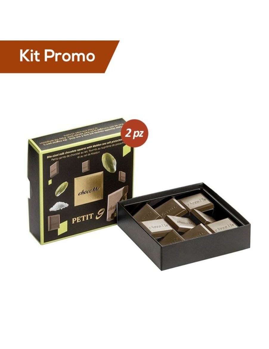 Click Cafe Cioccolato Artigianale | Kit 2 Box Di Cioccolatini Al Latte Con Ripieno Al Pistacchio