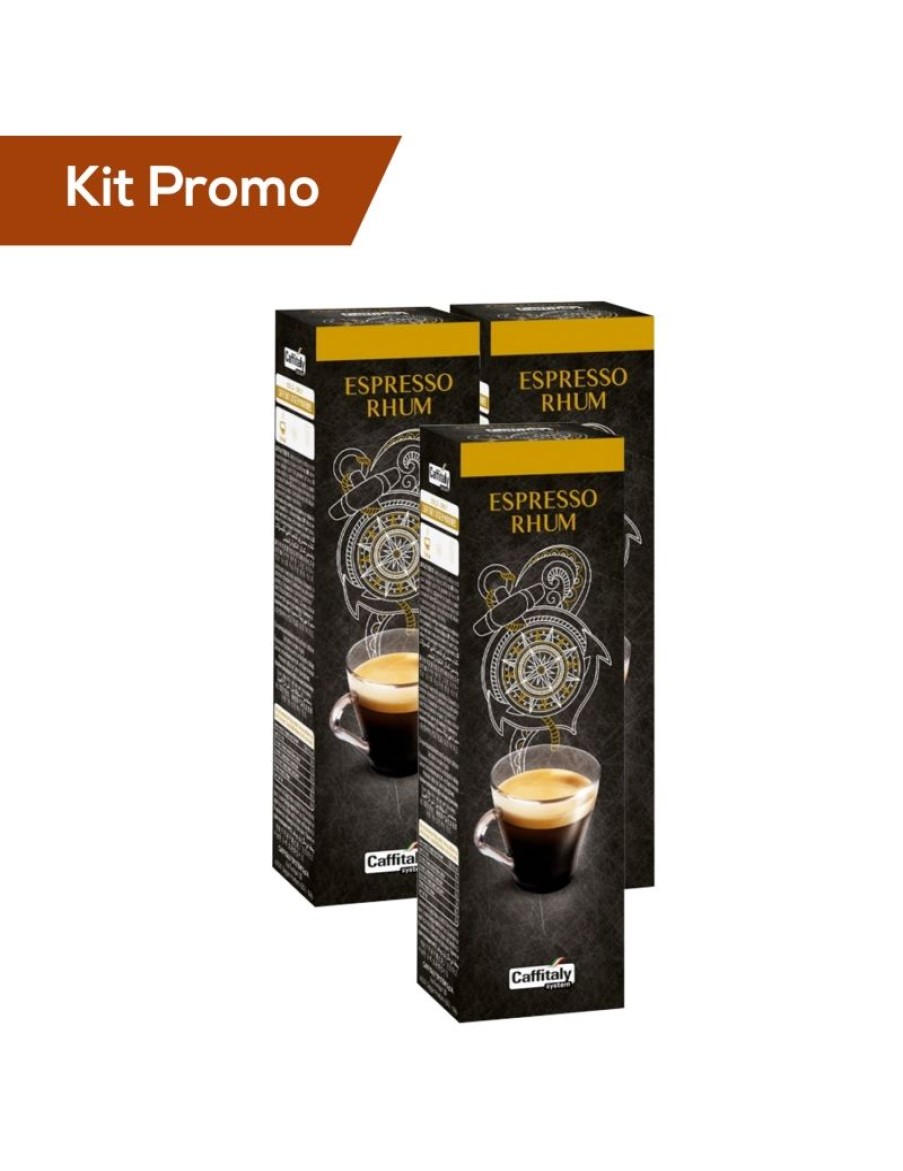 Click Cafe Capsule Caffitaly* Originali | Box 30 Capsule Espresso Al Rhum Caffitaly