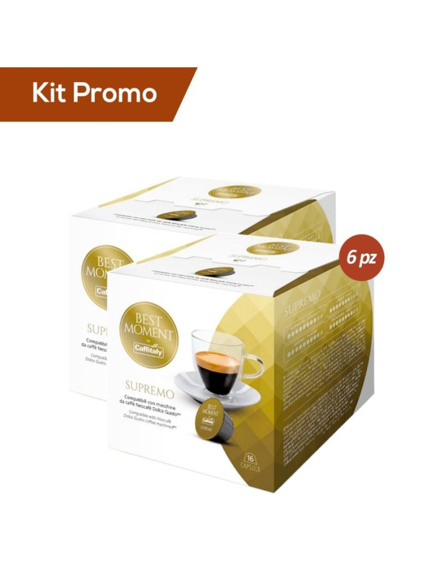 Click Cafe Capsule Compatibili Dolce Gusto | Kit 6 Box Di Capsule Espresso Supremo Compatibili Dolce Gusto