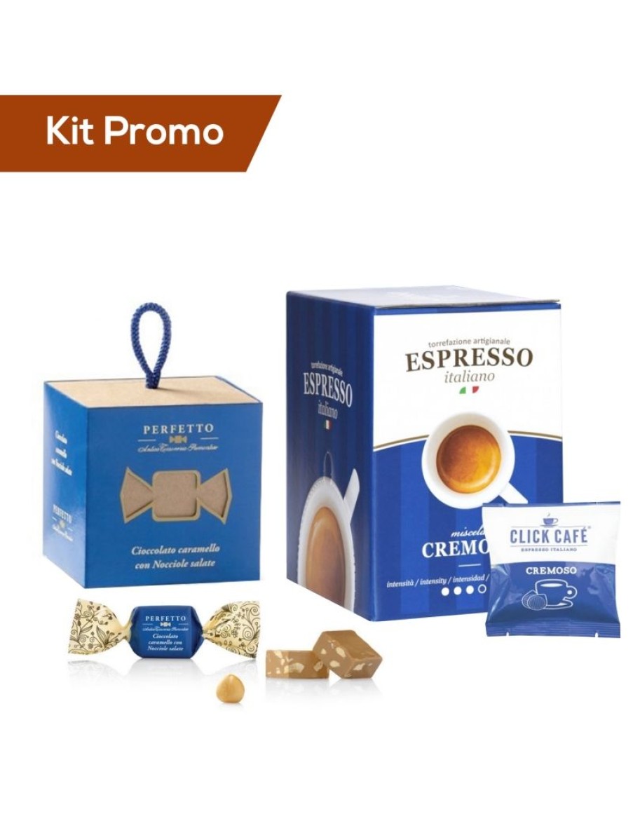 Click Cafe Cialde Caffe | Kit 30 Cialde Di Caffe Cremoso Con Cioccolatini Al Caramello Con Nocciole