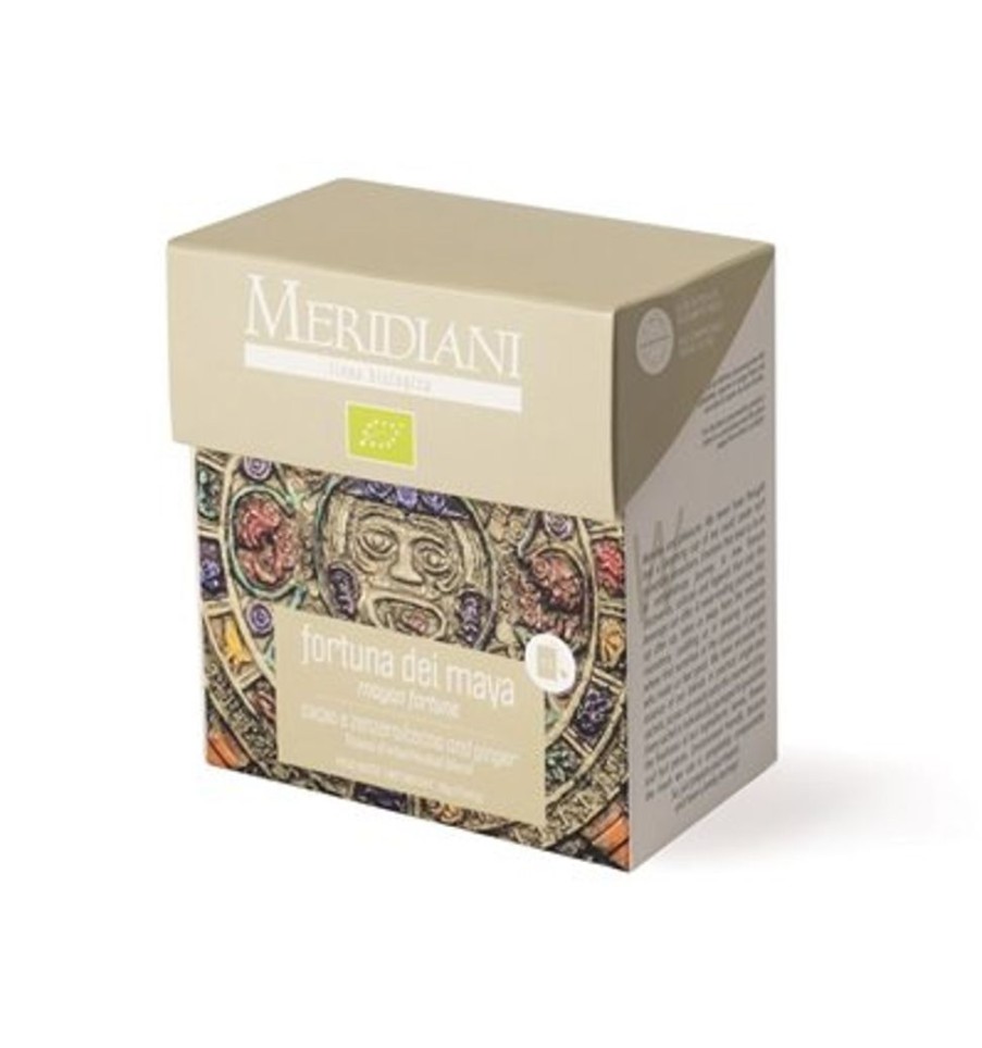 Click Cafe Te E Tisane Meridiani | Astuccio 15 Filtri Bio Fortuna Maya Fave Di Cacao E Zenzero