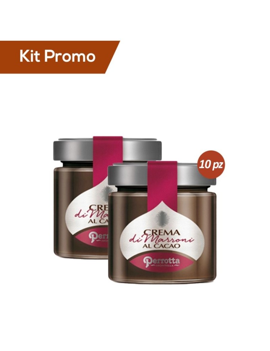 Click Cafe Cioccolato Artigianale | Kit 10 Vasetti Di Crema Spalmabile Di Castagne Al Cacao