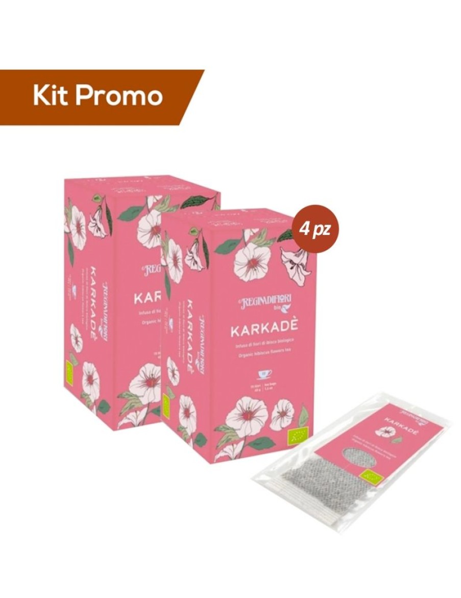 Click Cafe Te E Tisane Regina Di Fiori E Mlesna | Box 4 Astucci Infuso Biologico Regina Di Fiori "Karkade"