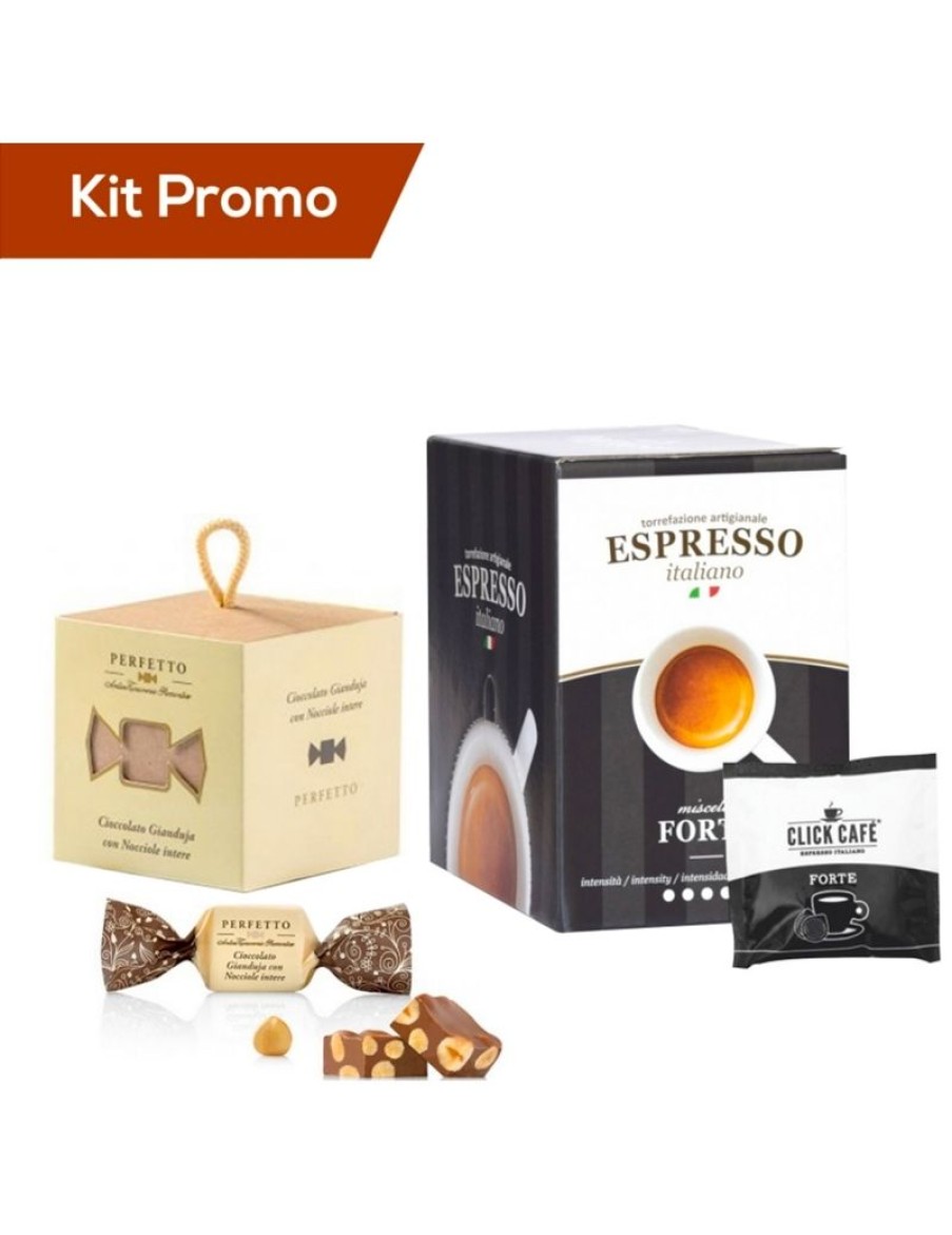 Click Cafe Cialde Caffe | Kit 30 Cialde Di Caffe Forte Con Cioccolatini Alla Gianduja Con Nocciole