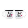 Click Cafe Tazzine Da Caffe E Tazze Mug | Set 2 Tazzine Caffe Love You Bon China