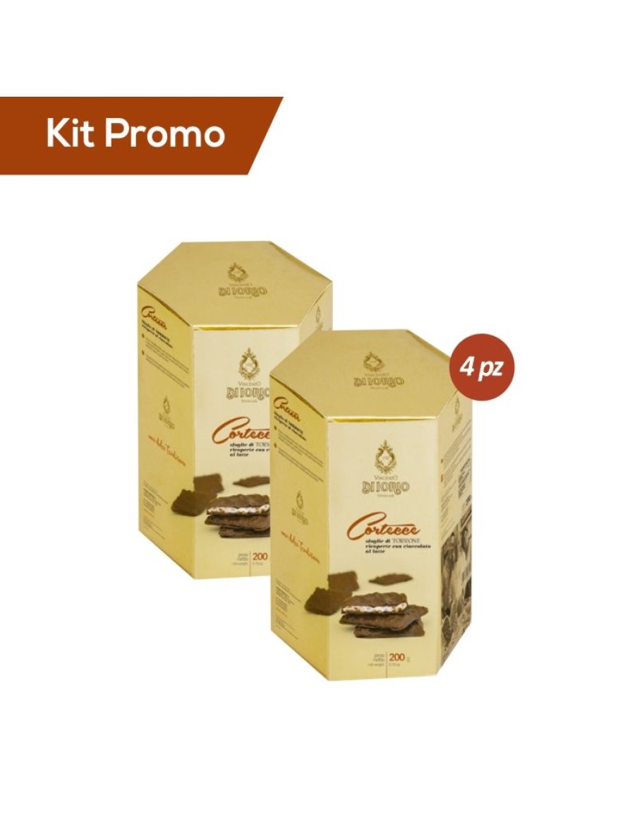 Click Cafe Cioccolato Artigianale | Kit 4 Astucci Di Cortecce Ricoperte Di Cioccolato Al Latte