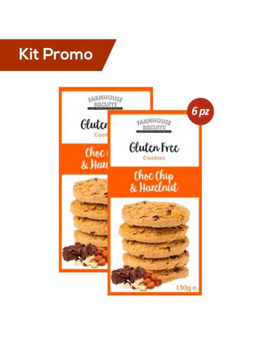 Click Cafe Biscotti Artigianali | Box 6 Astucci Biscotti Inglesi Senza Glutine Cioccolato E Nocciole