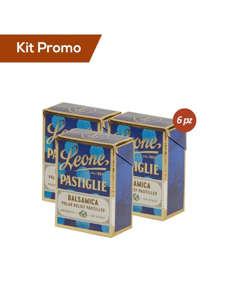 Click Cafe Caramelle Mentine E Liquirizie | Box 6 Scatoline Pastiglie Leone Alla Balsamica