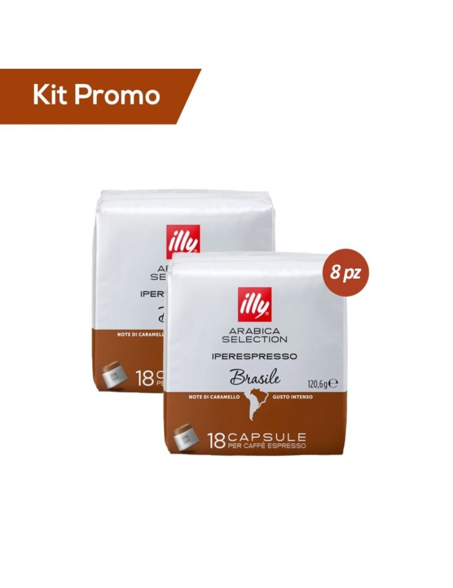 Click Cafe Illy Iperespresso | Kit 8 Pacchi Di Capsule Di Caffe Originali Illy* Iperespresso, Monoarabica Brasile