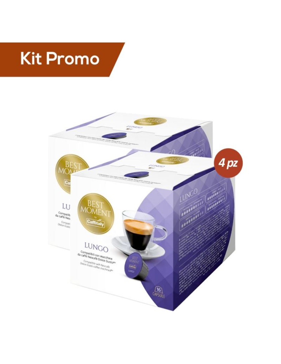 Click Cafe Capsule Compatibili Dolce Gusto | Kit 4 Box Di Caffe Espresso Lungo Compatibile Dolce Gusto