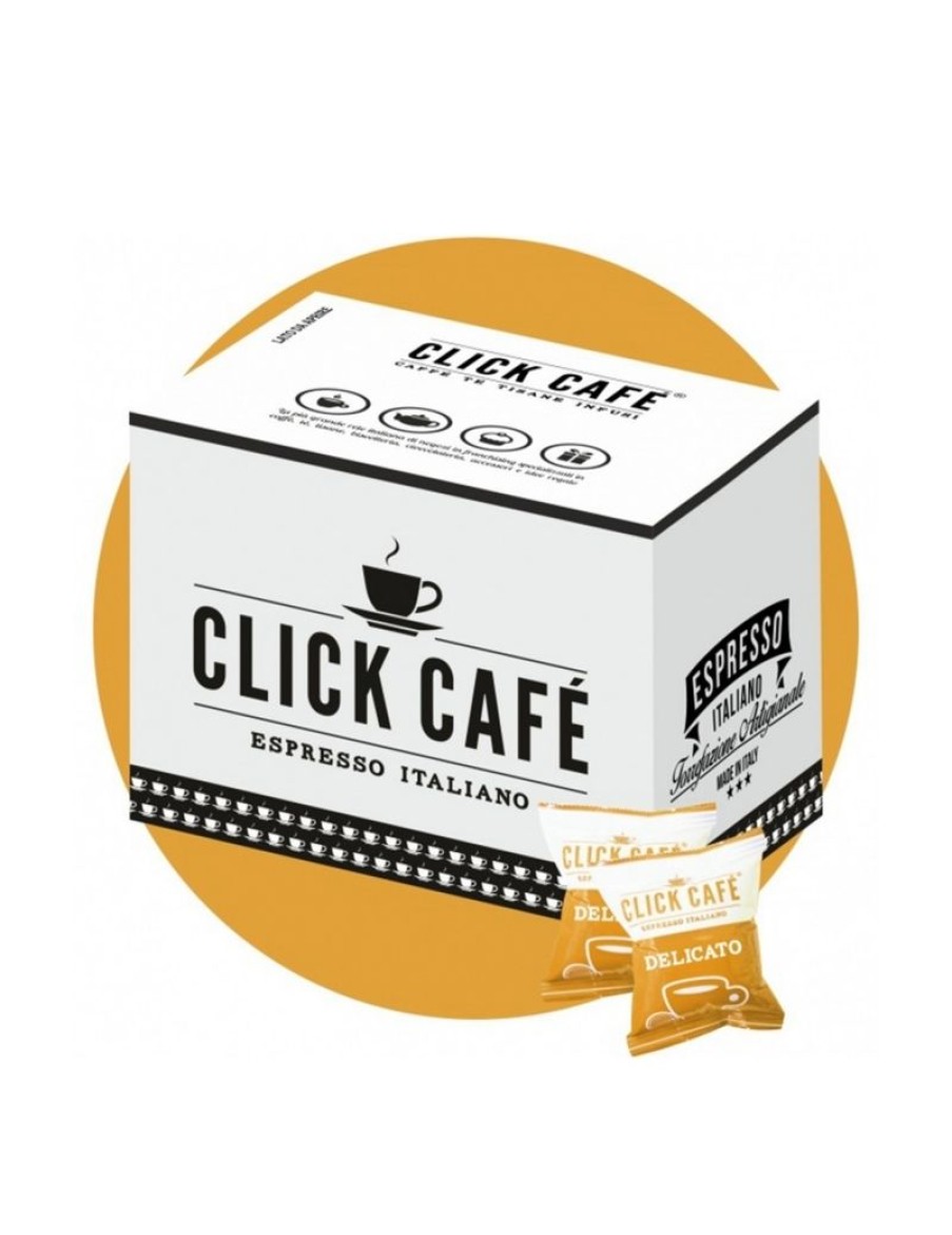 Click Cafe Capsule Compatibili Nespresso | 100 Capsule Nespresso Miscela Delicato