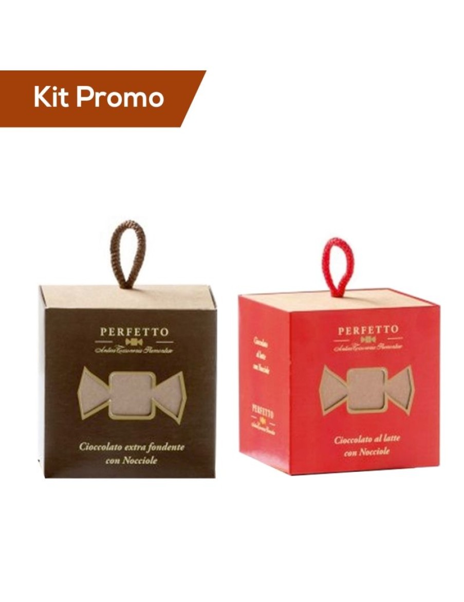 Click Cafe Gluten Free | Kit Cubo Cioccolatini Al Latte E Nocciola Con Cubo Cioccolatini Extra Fondente