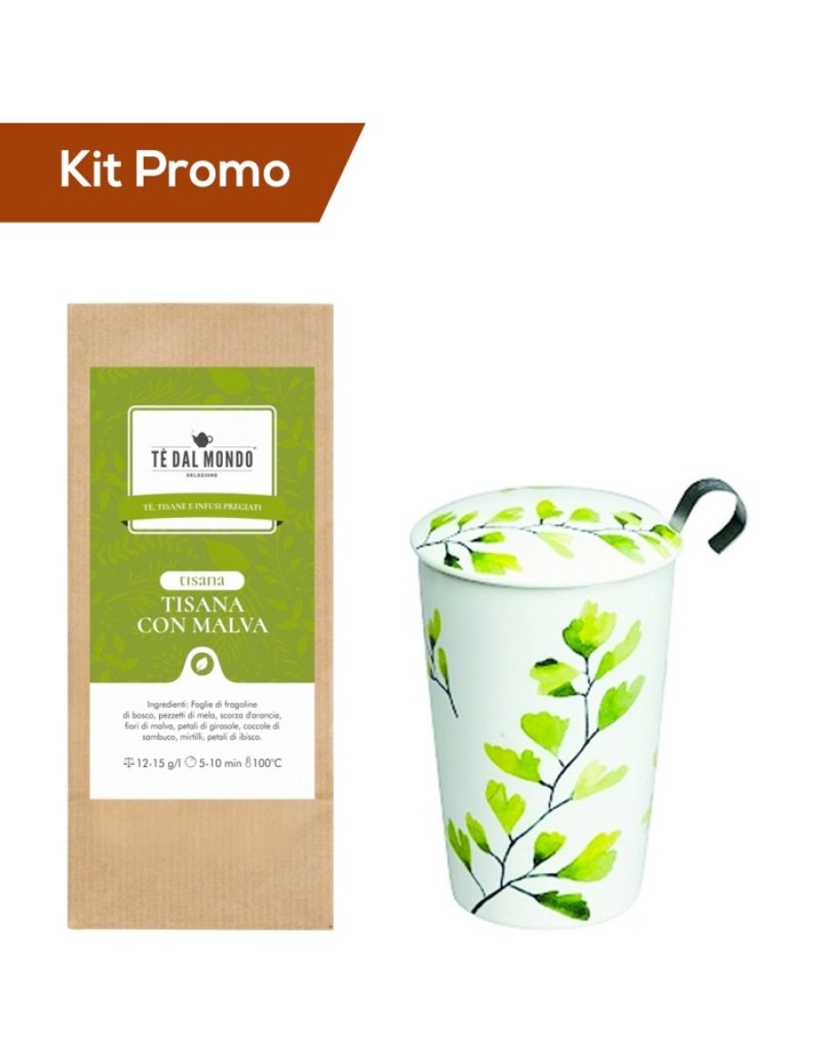 Click Cafe Tisane In Foglia | Box Tisana Con Malva Con Infusiera Ginko Verde