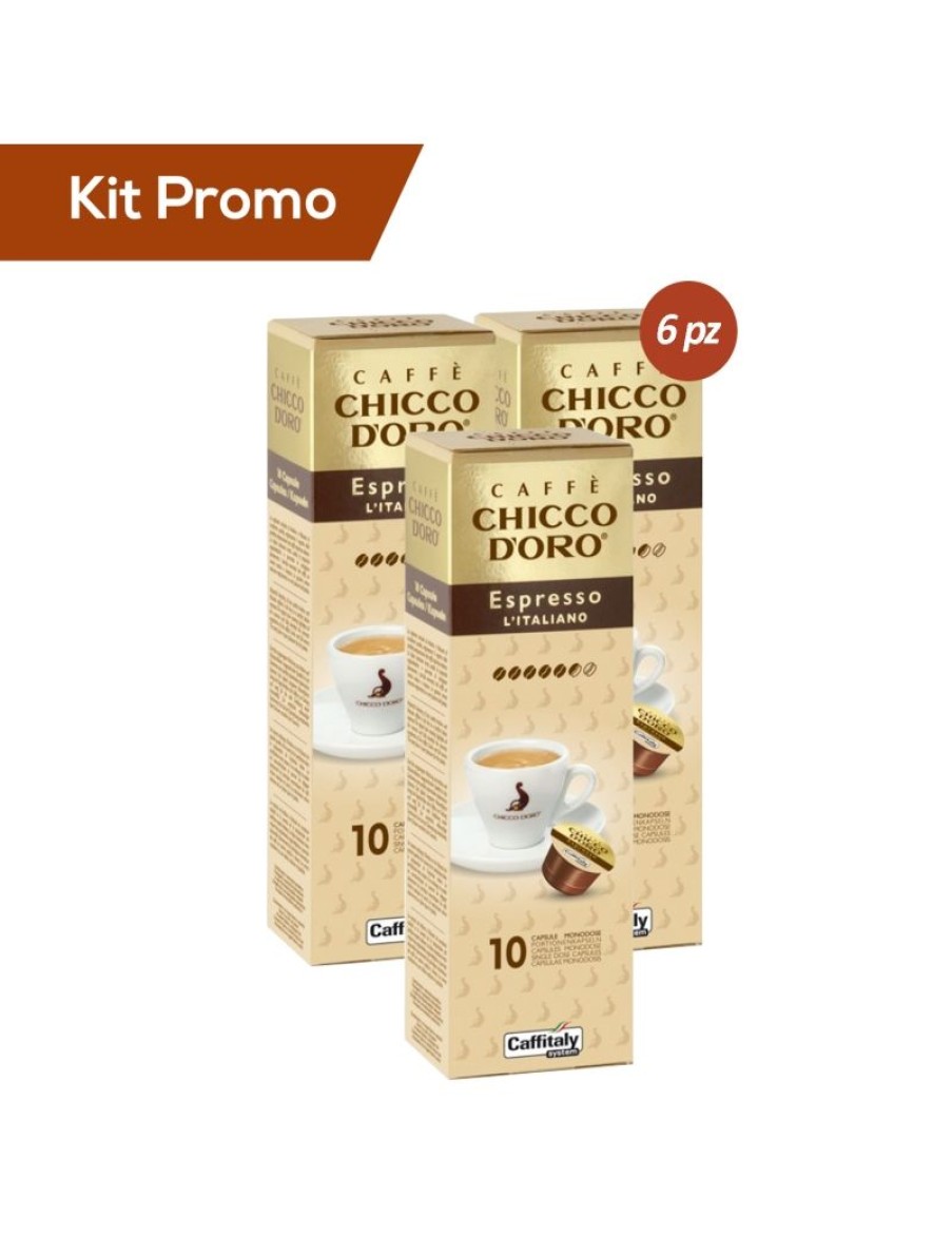 Click Cafe Capsule Caffitaly* Originali | Box 60 Capsule Espresso Italiano Chicco D'Oro Per Caffitaly