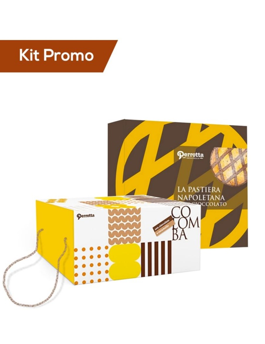 Click Cafe Colombe Pasquali Artigianali | Kit Colomba Artigianale Con Cioccolato E Caramello Con Pastiera Al Cioccolato