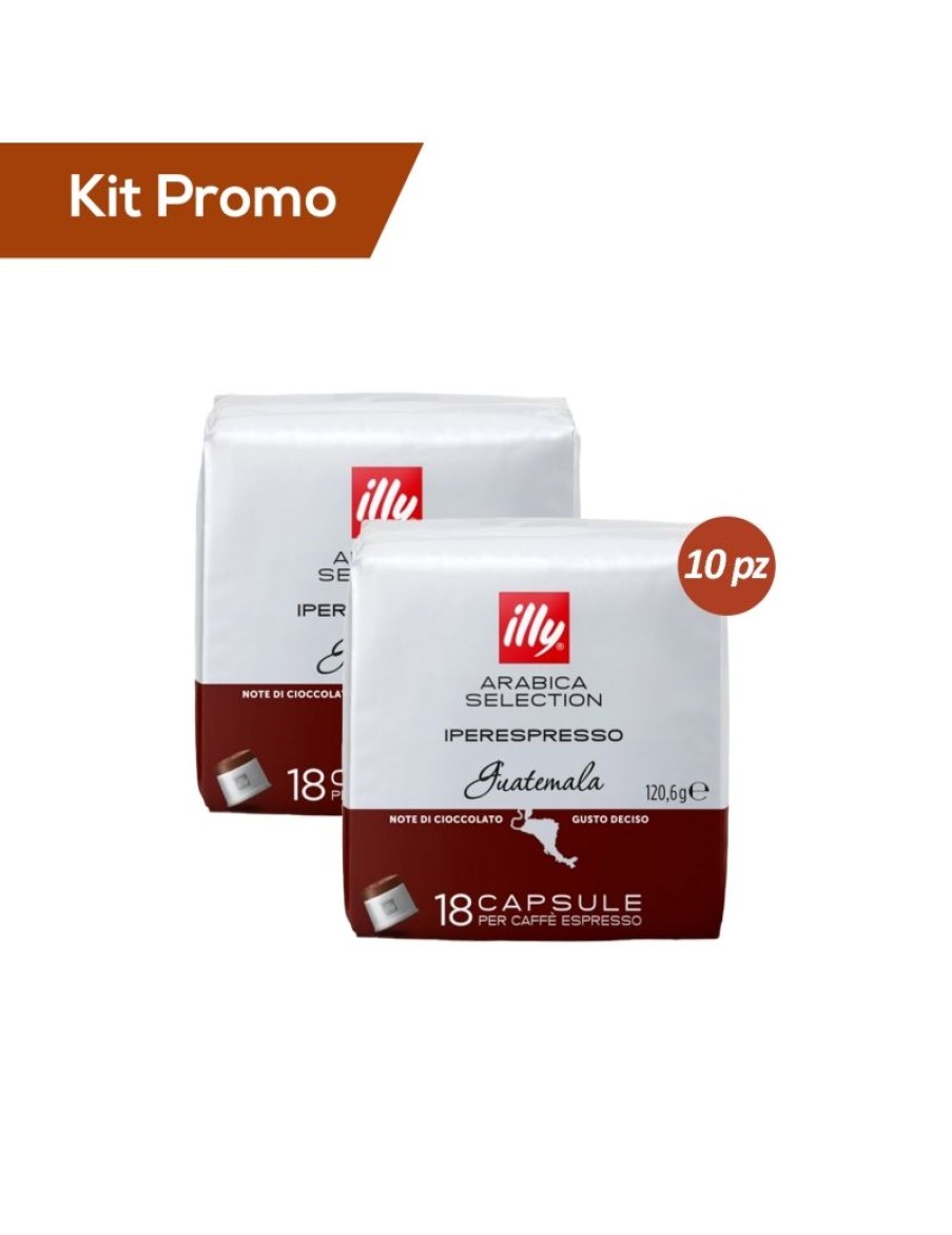 Click Cafe Illy Iperespresso | Kit 10 Pacchi Di Capsule Di Caffe Monorigine Illy* Iperespresso, Guatemala