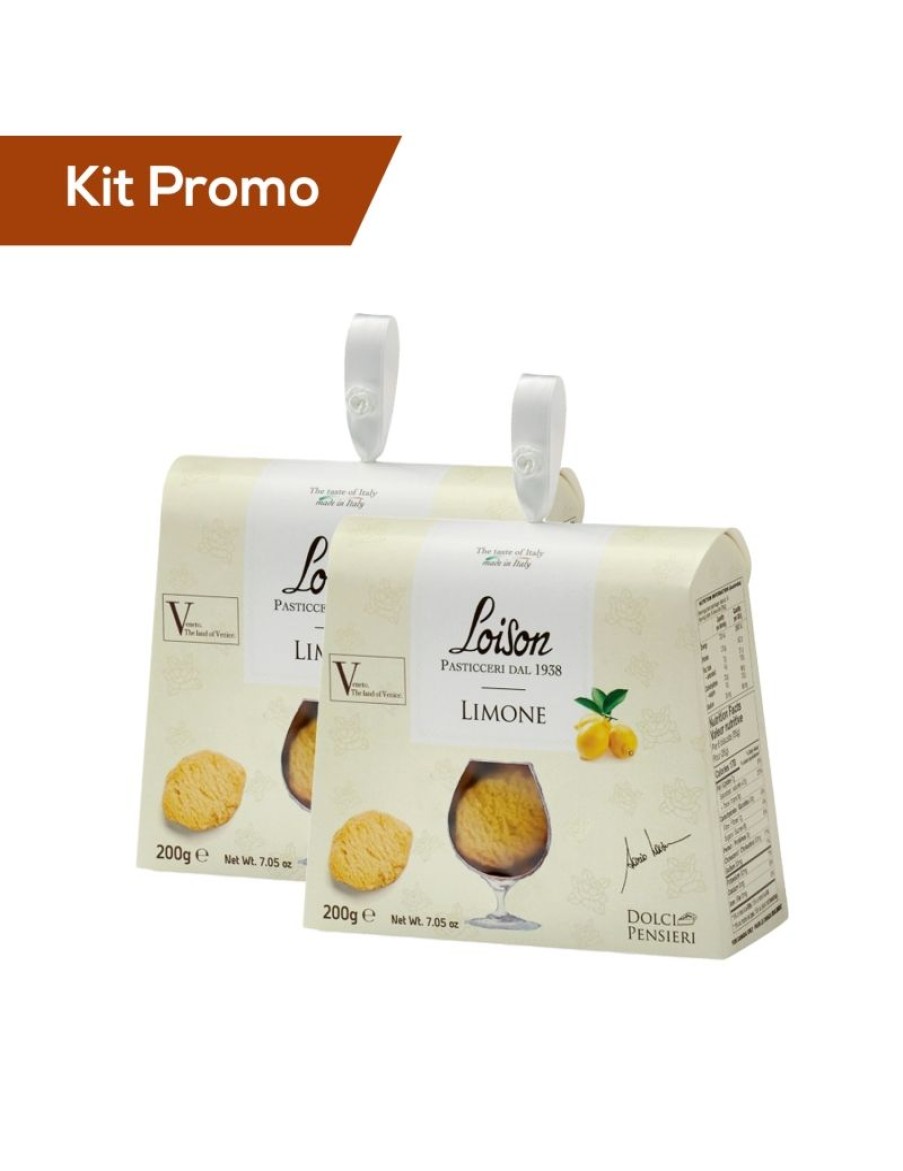 Click Cafe Biscotti Artigianali | Box 2 Astucci Biscotti Limone Loison