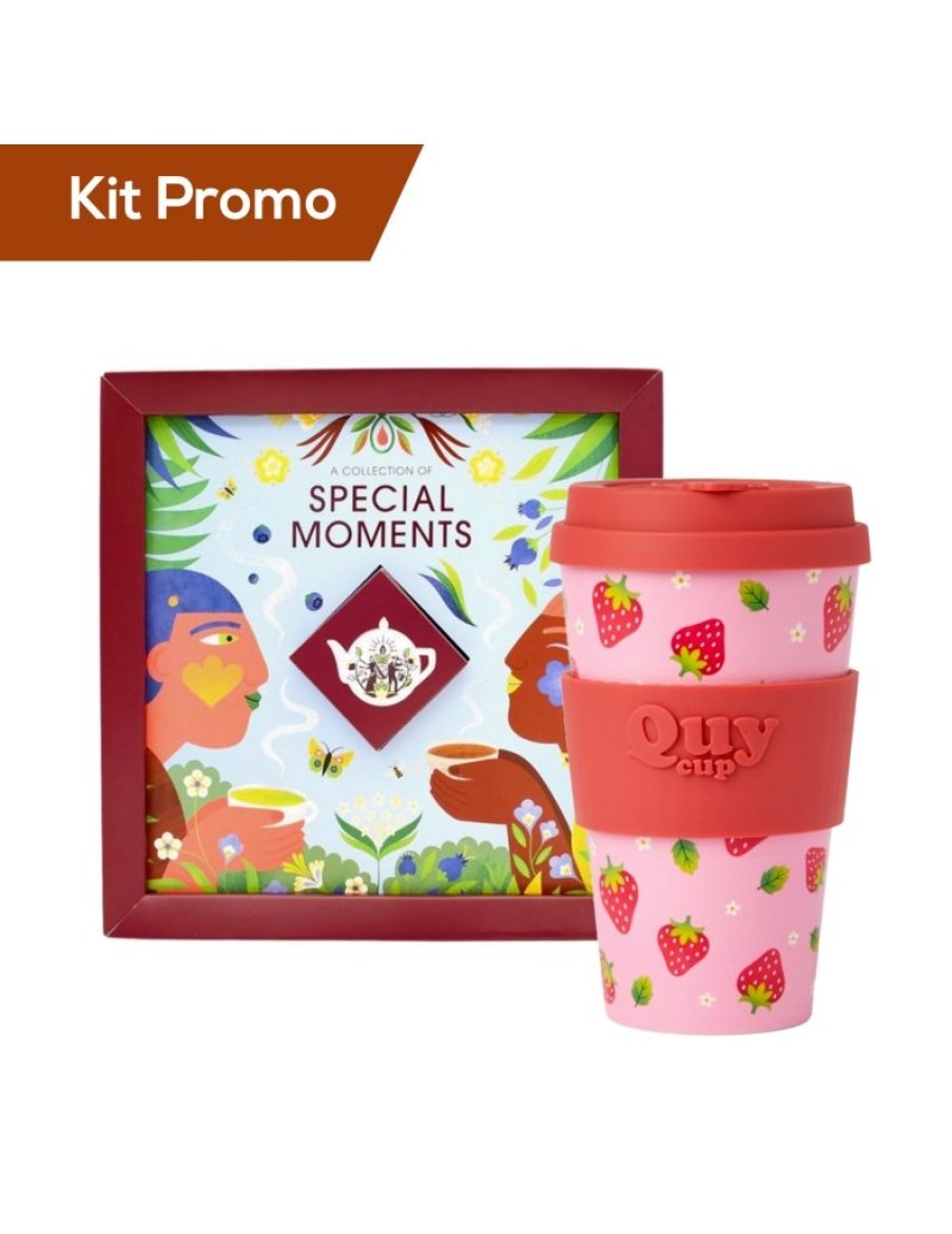 Click Cafe English Tea Shop E Terre Doc | Kit English Tea Shop - Special Moments Con Tazza Quy Cup Fragole 400 Ml