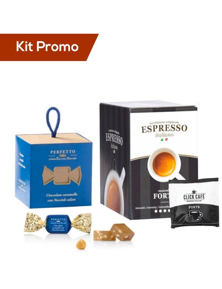 Click Cafe Cialde Caffe | Kit 30 Cialde Di Caffe Forte Con Cioccolatini Al Caramello Con Nocciole